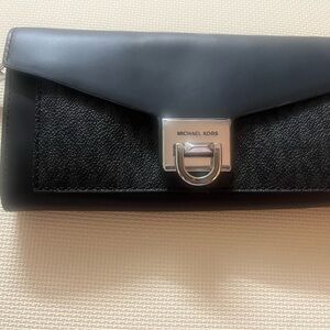 Michael Kors Black and Silver Clutch